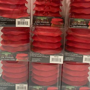Granite Ware Silicone Canning Jar Toppers Lid Standard Red 9 Packs